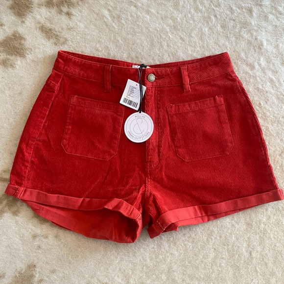 Rolla’s & Urban Outfitters Terra Cotta Corduroy Shorts 30 - Picture 1 of 2